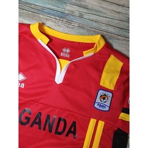 Errea Uganda Men's Size Small Red Soccer Jersey Short Sleeve